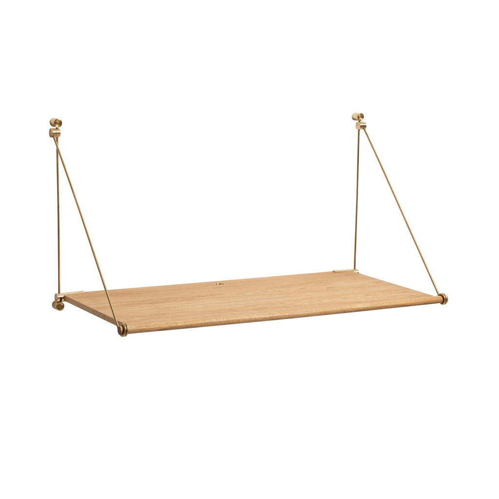 Loop Desk, Oak & Brass - Design Your Home