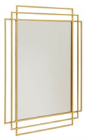 SQUARE mirror, gold finish