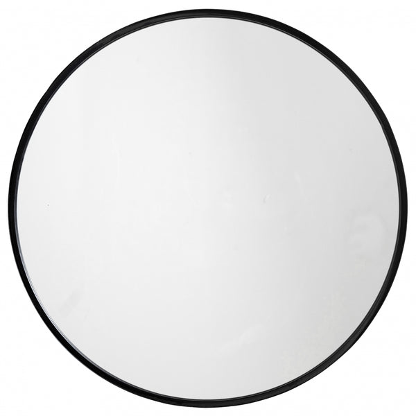 Round mirror, iron, black