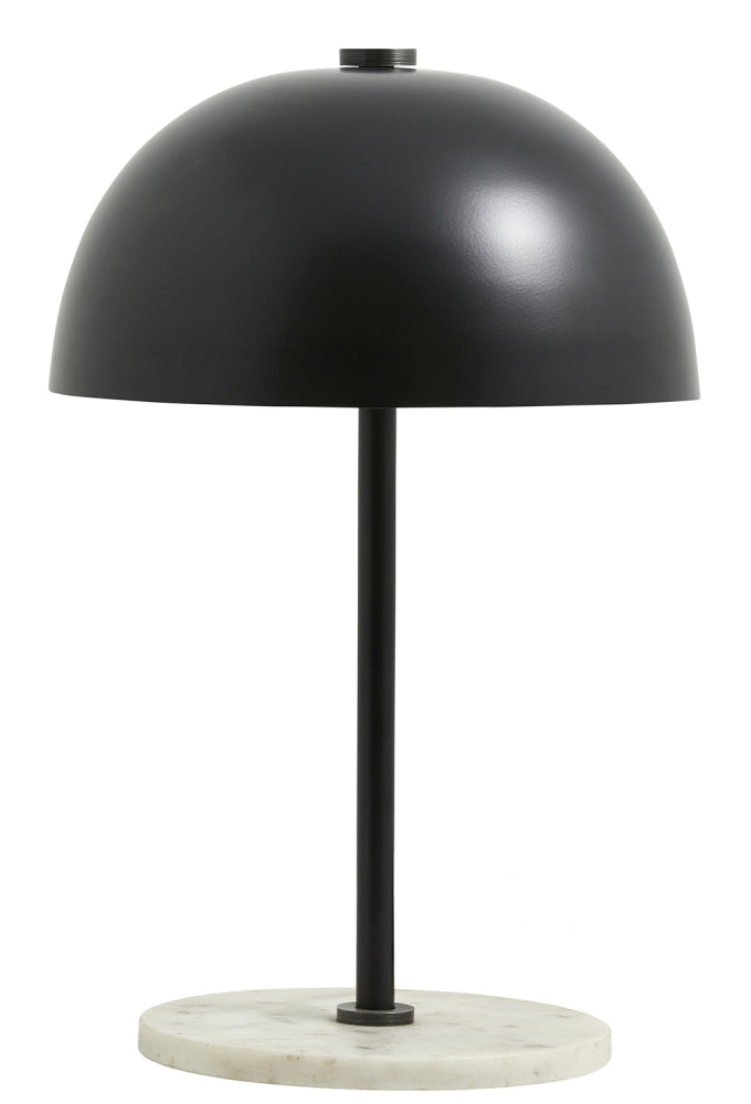 KITA table lamp, black with marble stand