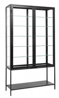 MONDO black cabinet, double, glass back