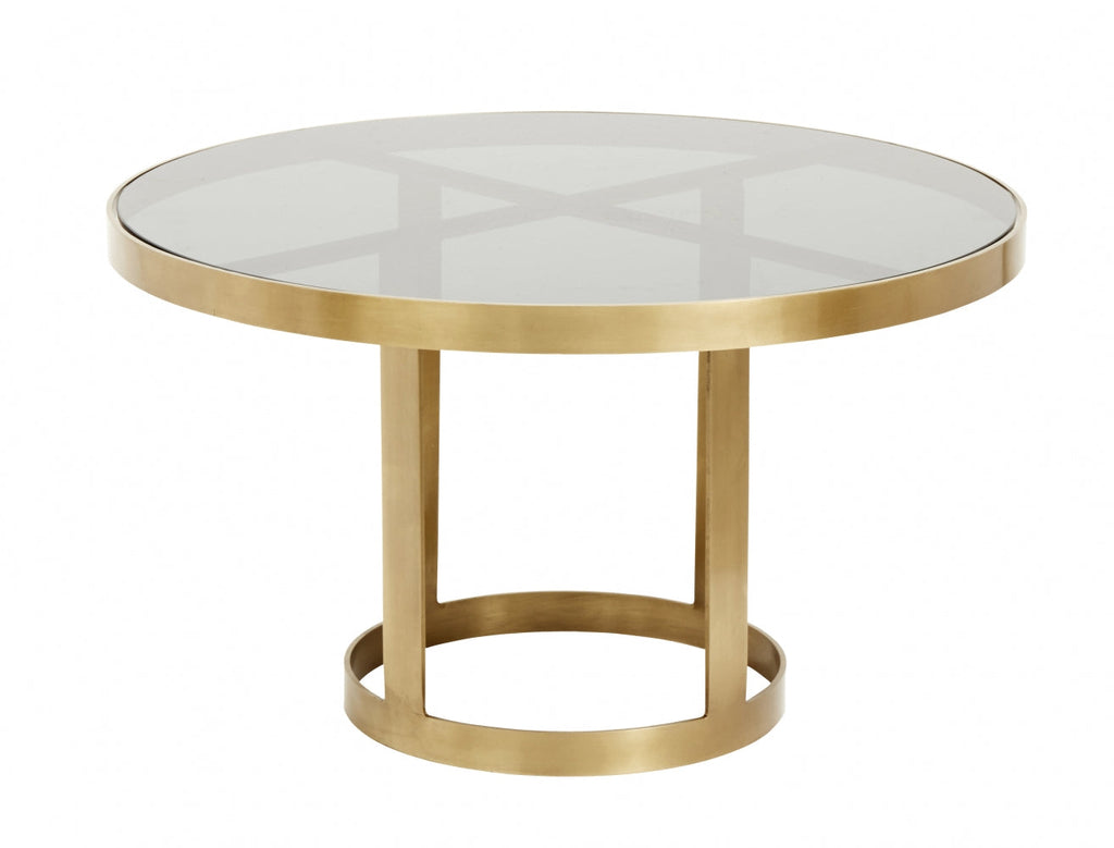LUXURY round coffee table, golden/black 