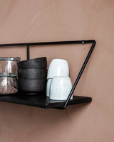 Shelf, Wired, Black stain