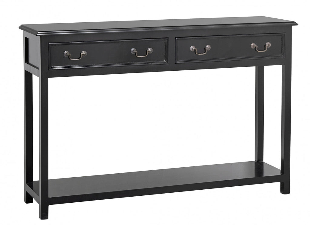 MOSS console w/2 drawers, black 