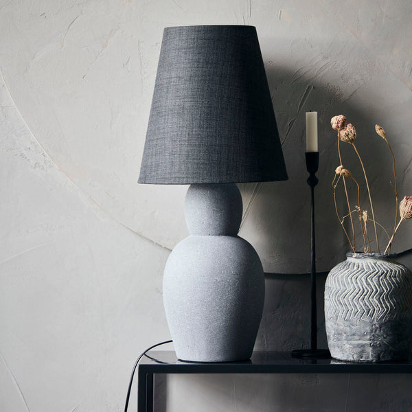 Table lamp incl. lampshade, Orga, Grey