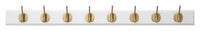 EDGY coat rack, 8 hooks, matt white