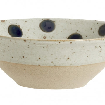 GRAINY dot bowl, sand/dark blue - Design Your Home