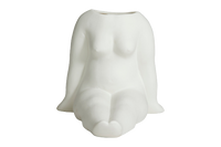 AVAJI sitting full body, vase, white 
