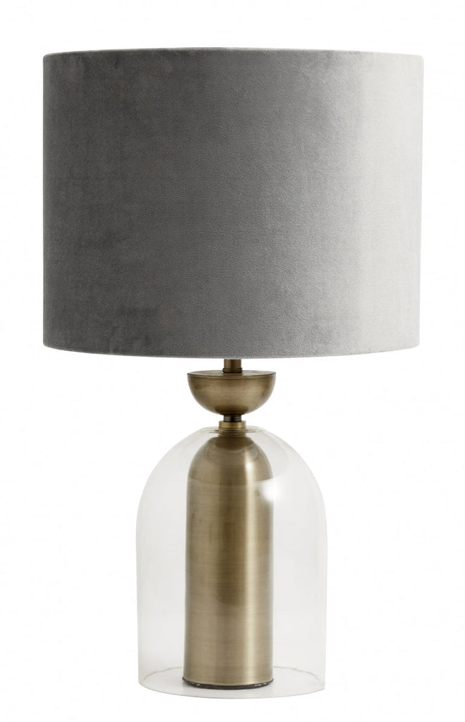 Velvet Table Lamp - Grey - Design Your Home