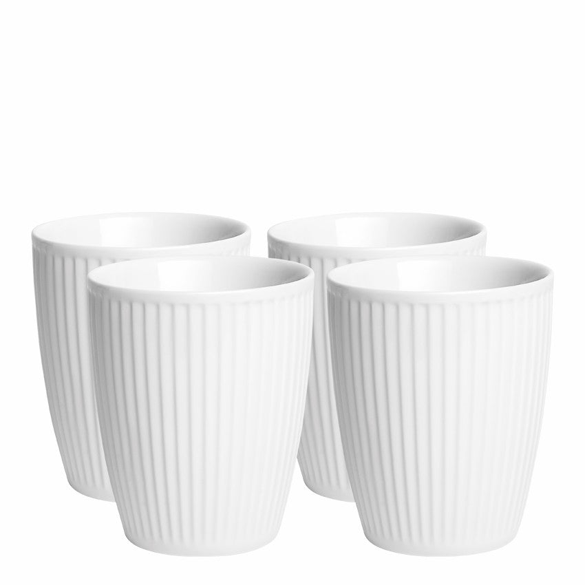 Plissé Thermo Cups 25 cl, White - Giftbox of 6 - Design Your Home