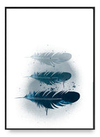 Blue Feather Poster