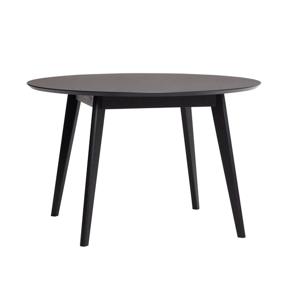 Dining table, round, oak/nano laminate, black