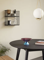 Dining table, round, oak/nano laminate, black