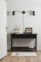 ERIS wall lamp, 2 arms, black