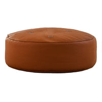 Full Moon Leather Pouf - Design Your Home