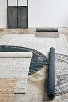 GRAND woven rug, dark grey/black - 240 cm