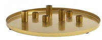 Golden dish w/7 candle cups, large 