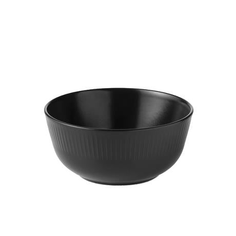 Groovy - black stoneware bowl 