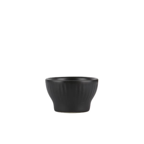 Groovy Egg Cup 4pcs - Black Stoneware