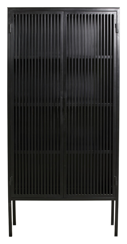 LIAO black cabinet, 2 doors, iron