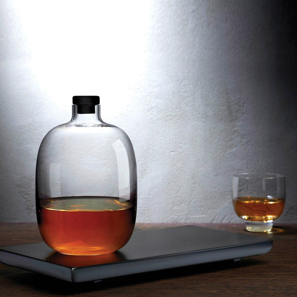 Malt Whiskey Bottle with Wooden Tray