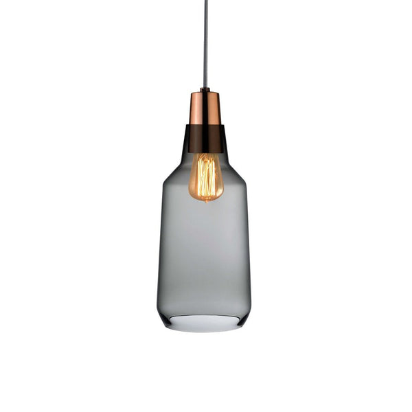 Mono Lamp Smoke with Copper Socket Tall