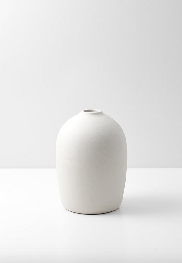 RAW Vase White - Small - D 10,5 x H 14,5 cm