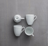 Relief White Mug - Set of 4