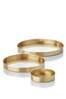 Round Tray Set - Brass