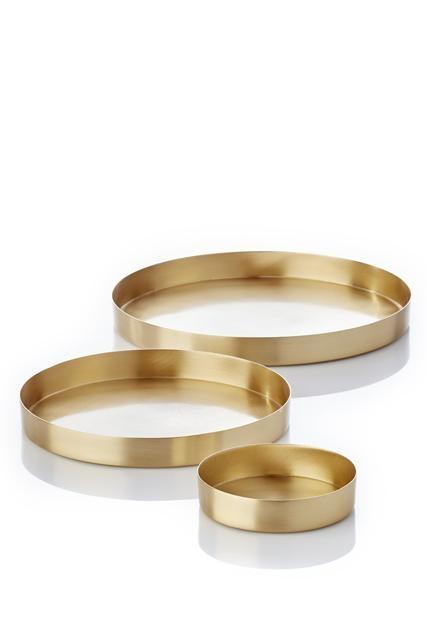 Round Tray Set - Brass