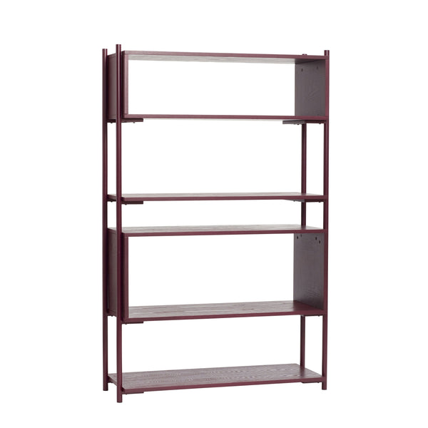 Shelf unit w4 shelves, ash, red