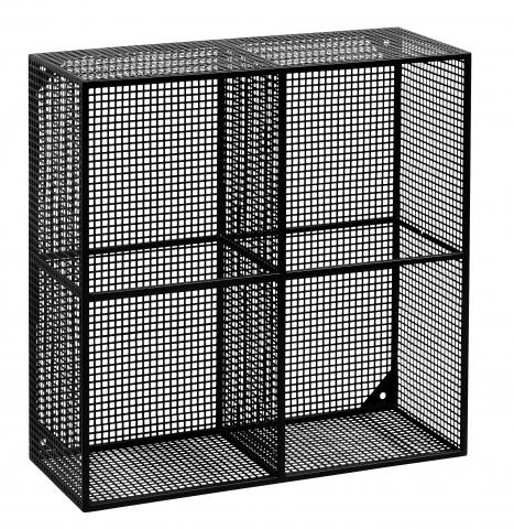 WIRE box, 4 shelves, black