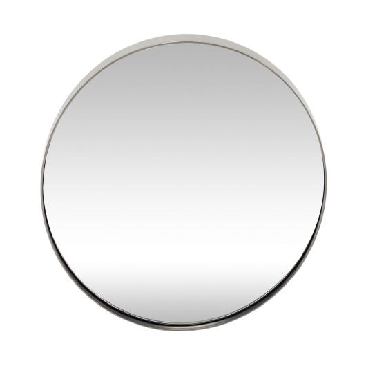 Wall mirror, round, iron