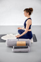 YOGA Bolster, Large, Round, Grey