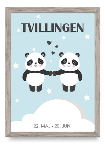 Zodiac for Boy - Tvilling Poster