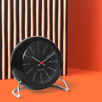 Bankers Table Clock Ø11 cm black