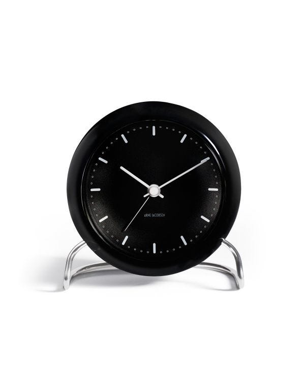 City Hall table clock Ø11 cm black