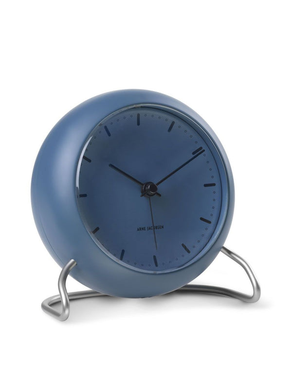 City Hall table clock Ø11 cm stone blue