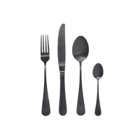 Schwarzes Besteck - 12er Set