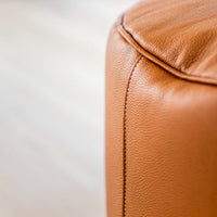 Full Moon Leather Pouf - Design Your Home