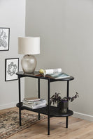 SURMA side table, 2 shelves, black