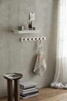 EDGY coat rack, 8 hooks, matt white